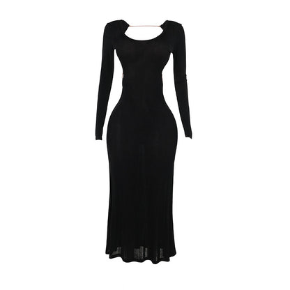 Dames Robe Maxi Élégante Cut-Out Chic und Stil