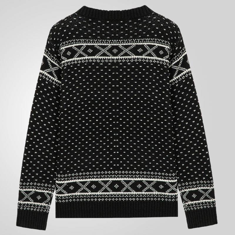 Homme Pull à motif avec motif norvégien classique Chic und Stil