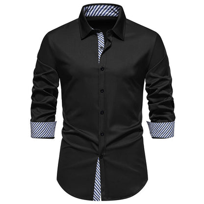 Chemise à manches longues pour hommes avec design rayé moderne Chic und Stil