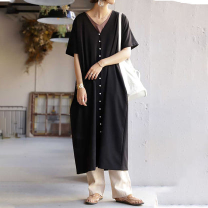 Femmes Robe maxi à boutons longues Chic und Stil