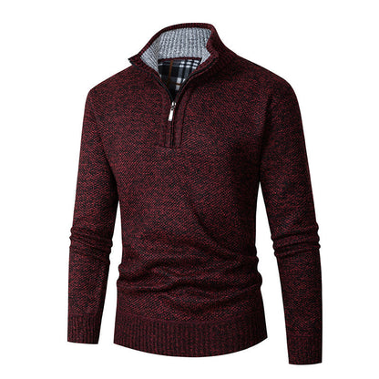 Pullover pour hommes avec col haut et zip pratique Chic und Stil