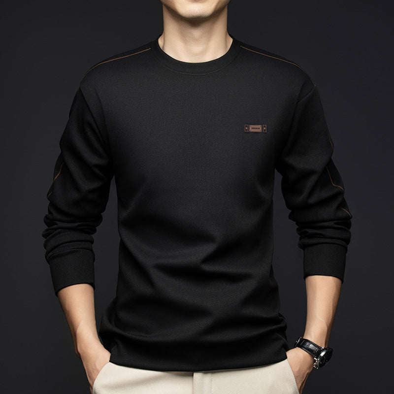 Elegant pullover for men with round neck in fine functional material Chic und Stil