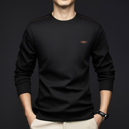 Elegant pullover for men with round neck in fine functional material Chic und Stil