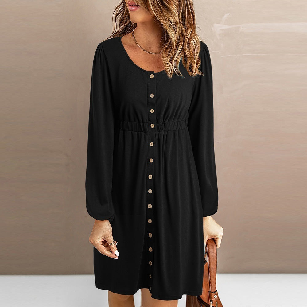 Robe d'été pour femmes avec coupe cintrée et manches longues Chic und Stil