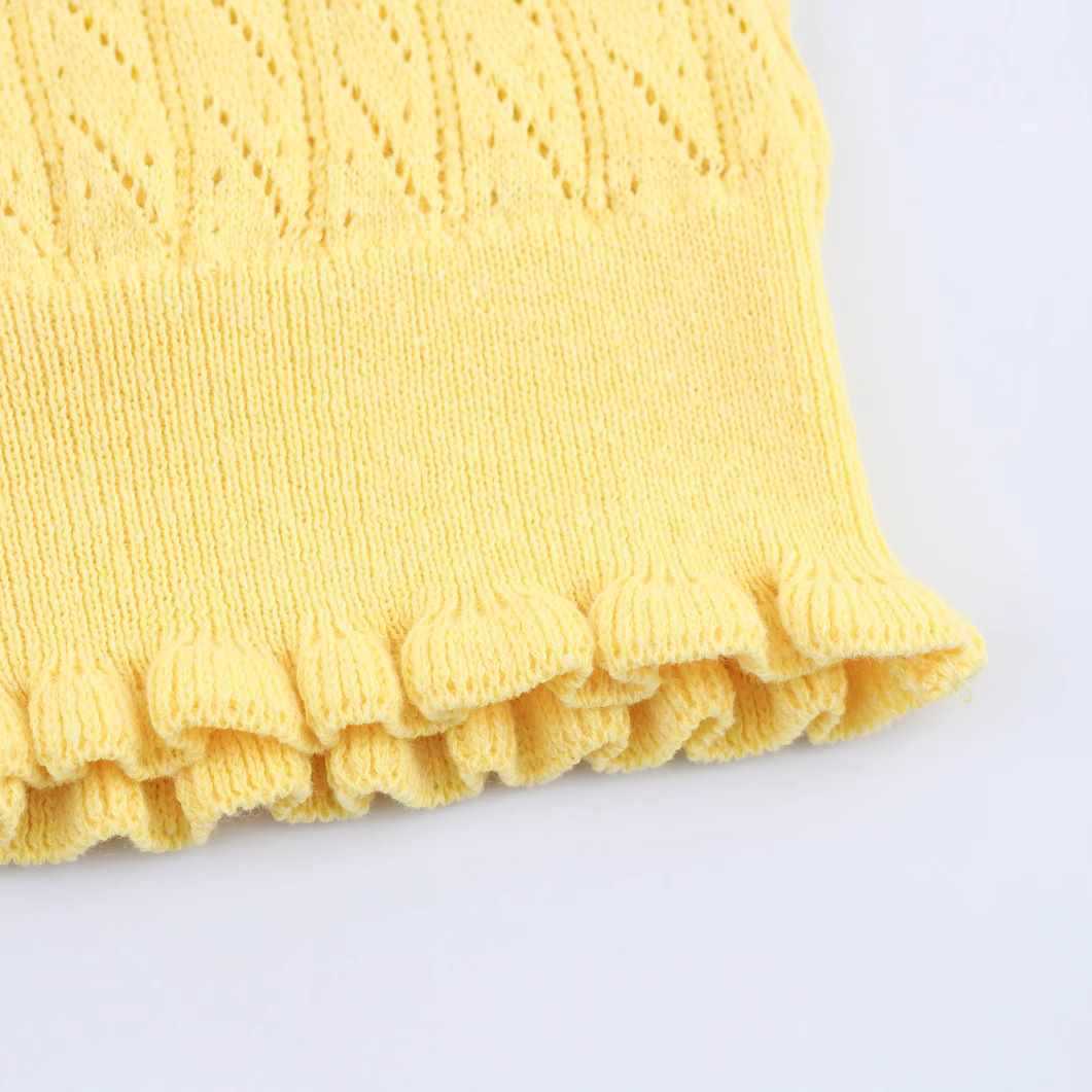 Dames fine cardigan avec motif en côtes et volants Chic und Stil