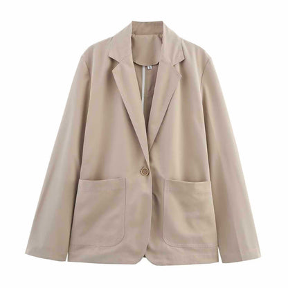 Damen weite hochtaillierte Stoffhose mit eleganten Knopfdetails Chic und Stil