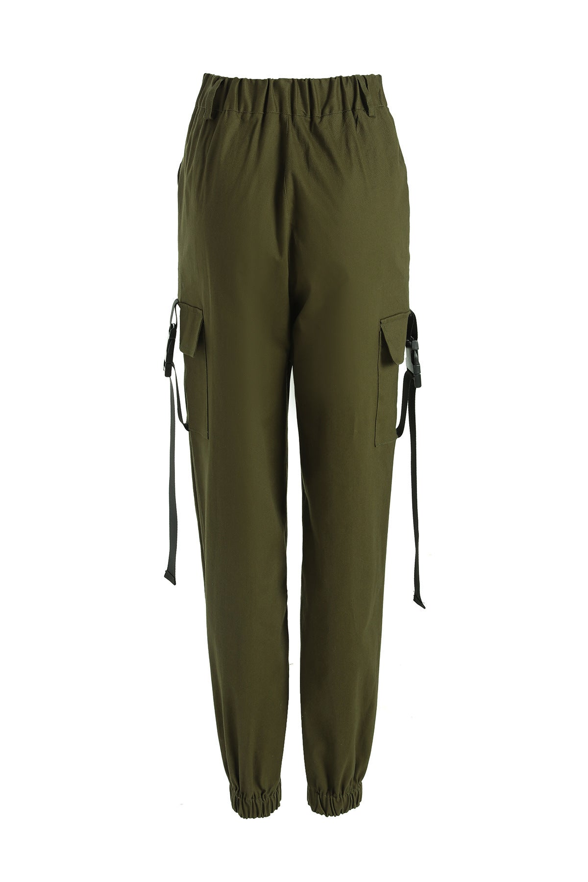 Women's cargo pants with elastic waistband and practical side pockets Chic and Style