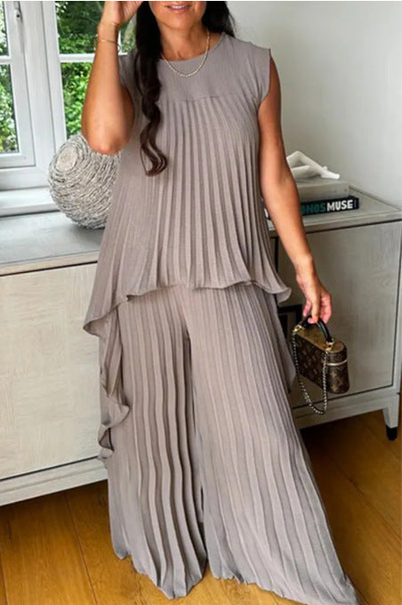 Robe maxi plissée pour femmes avec coupe élégante et silhouette fluide Chic und Stil