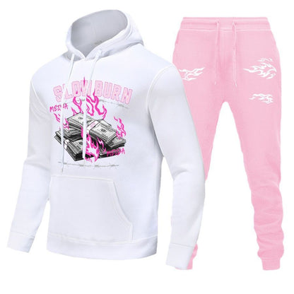 Women's hoodie and jogger pants set with a captivating graphic design Chic and Style