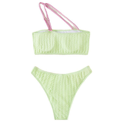 Dames Ensemble de bikini texturé élégant Chic und Stil