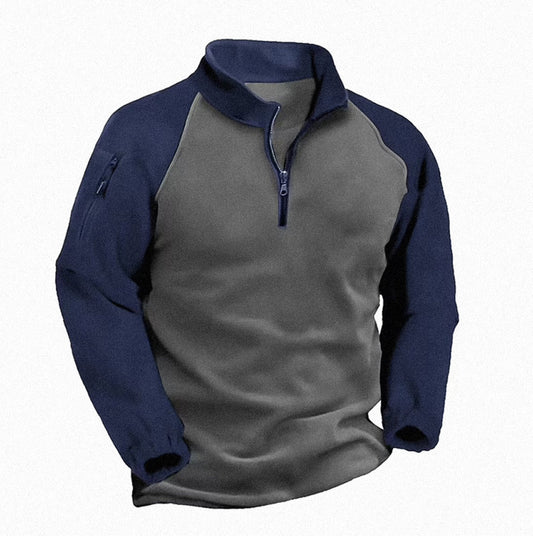Pull-over en polaire pour hommes à col haut et col montant Chic und Stil