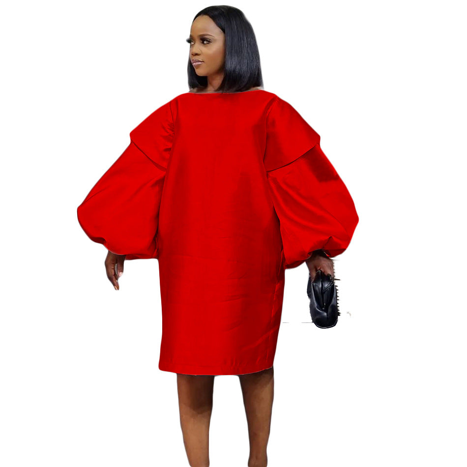 Robe élégante pour femmes avec des manches volumineuses et fluides Chic und Stil