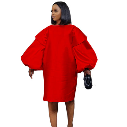 Robe élégante pour femmes avec des manches volumineuses et fluides Chic und Stil
