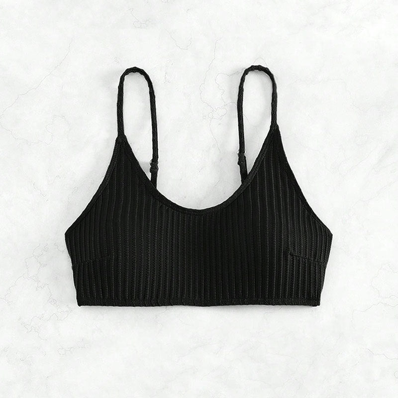 Dames Bralette Rib Sans Coutures Chic und Stil
