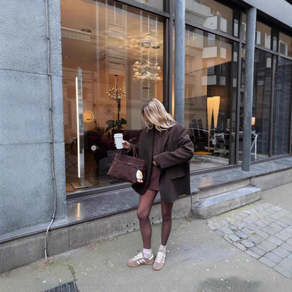 Dames Blazer Oversized en mélange de laine doux Chic und Stil