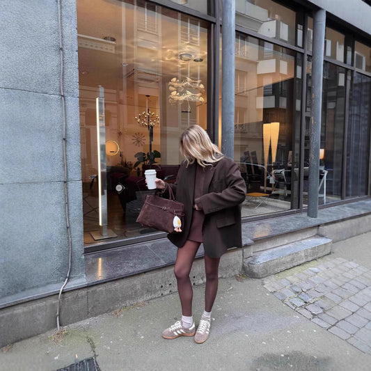 Dames Blazer Oversized en mélange de laine doux Chic und Stil