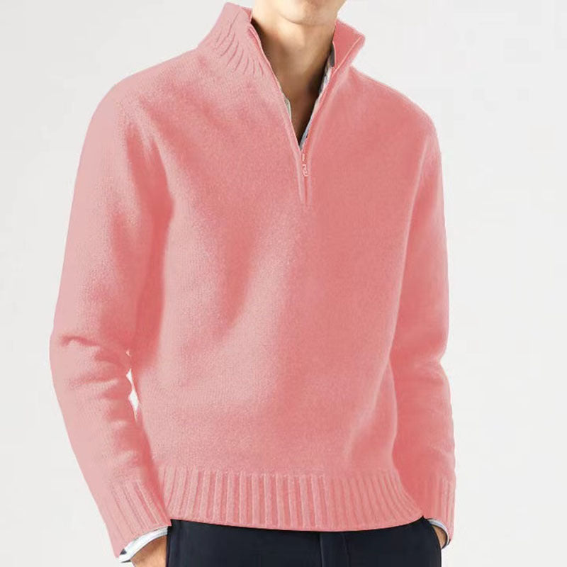 Pull homme avec col haut et fermeture éclair moderne Chic und Stil