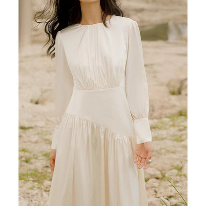 Robe Maxi Bohémienne Femme avec Pliage Élégant Chic und Stil