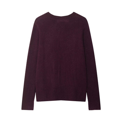 Pull femme avec décolleté en V et matière douce Chic und Stil