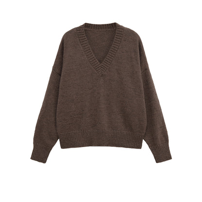Pull à col en V décontracté pour femmes Chic und Stil