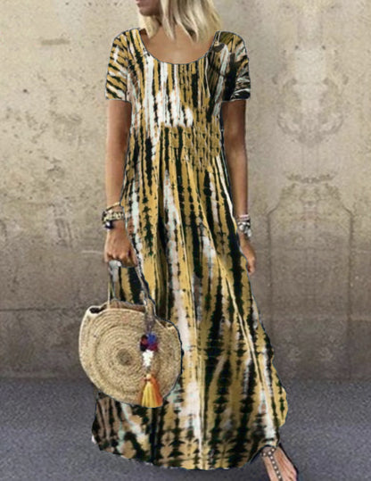 Robe maxi féminine avec motif rayé tendance Chic und Stil