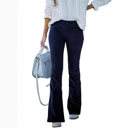 Wide women's corduroy pants in soft fabric and high waist Chic and Style