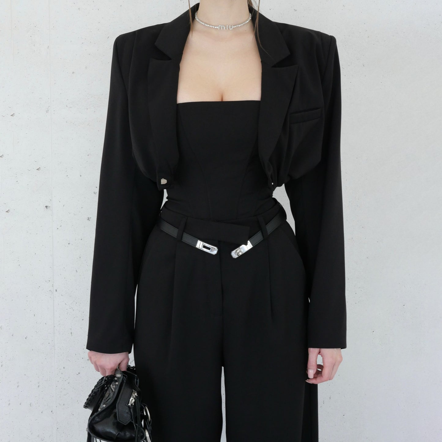 Dames Combinaison élégante avec une coupe ajustée et des détails à la mode Chic und Stil