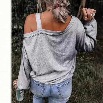 Pull oversized décontracté pour femmes avec design en paillettes en forme de cœur Chic und Stil