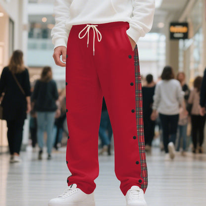 Pantalons de loisirs sportifs pour hommes avec détails à pression Chic und Stil