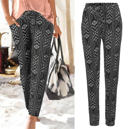 Pantalon de loisirs fleuri pour femmes Chic und Stil