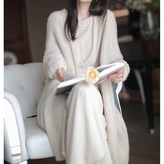 Gilet long en tricot confortable pour femme Chic und Stil