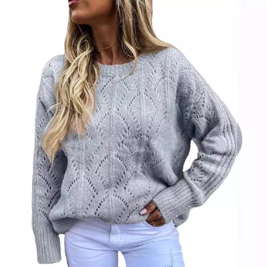 Pull en tricot pour femmes avec un motif en dentelle délicat Chic und Stil