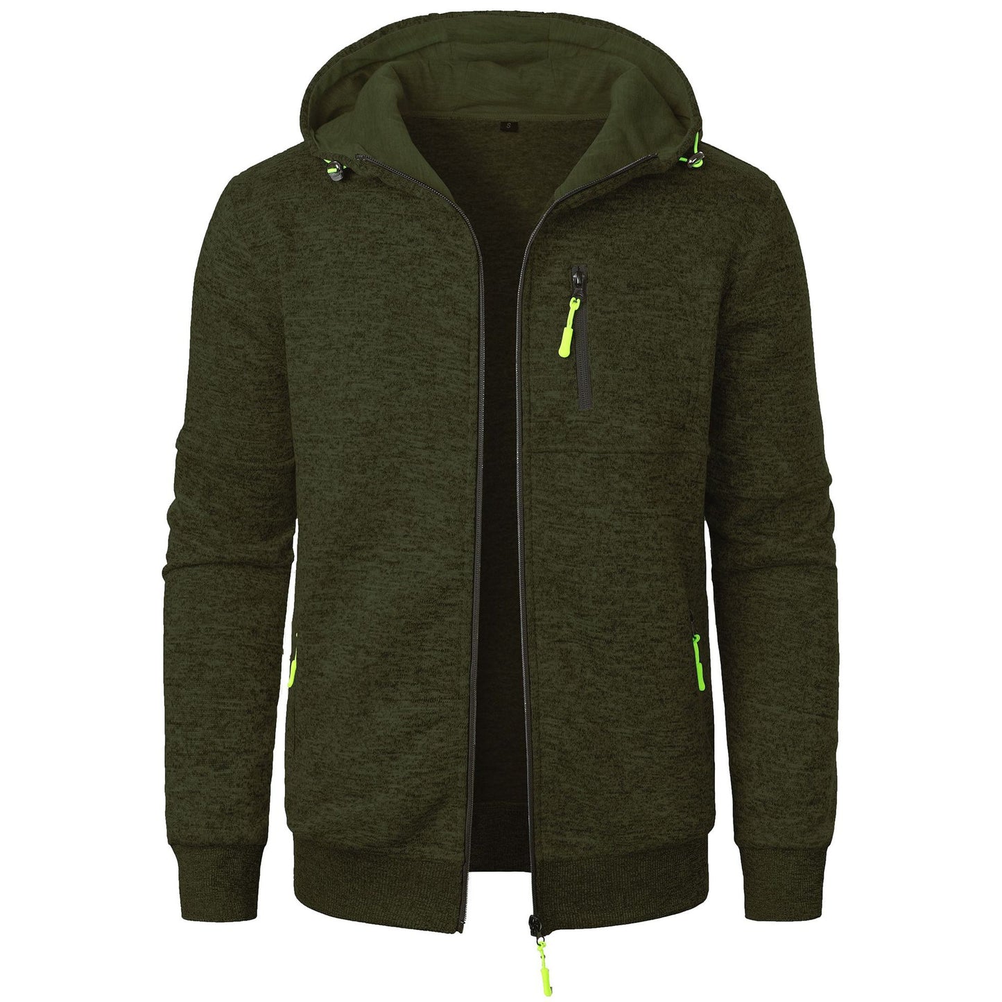 Veste à capuche sportive pour hommes avec un design structurel innovant et des poches pratiques Chic und Stil