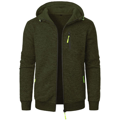Veste à capuche sportive pour hommes avec un design structurel innovant et des poches pratiques Chic und Stil