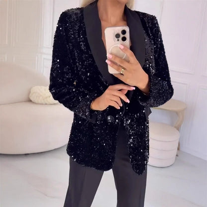 Dames Blazer scintillant Chic und Stil