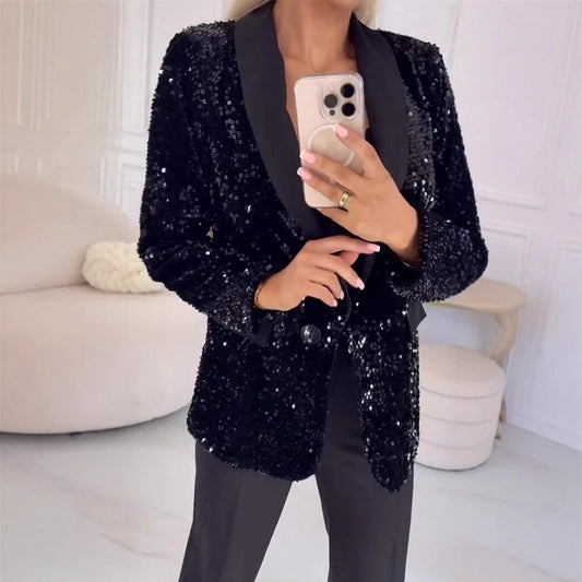 Dames Blazer scintillant Chic und Stil