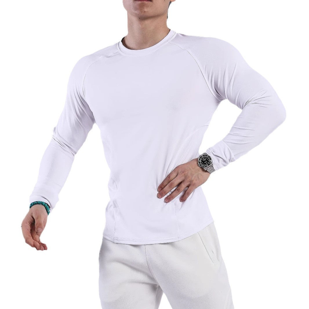 Long Sleeve Men's Sports T-Shirt in Breathable and Moisture-Wicking Fabric Chic and Style