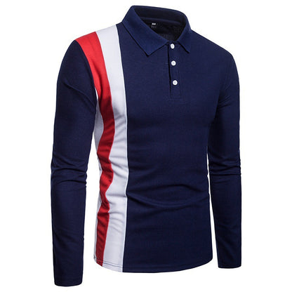 Chemise Polo à manches longues pour hommes avec un design moderne en blocs de couleurs et une coupe confortable Chic und Stil
