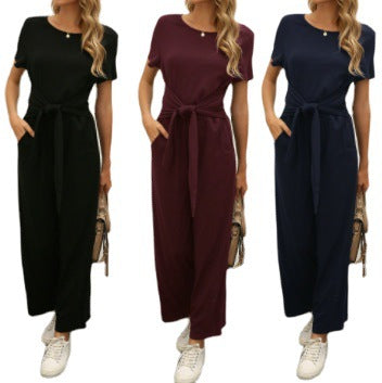 Combinaison pour femmes avec ceinture à nouer et jambes larges Chic und Stil