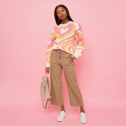 Femmes pull coloré Chic und Stil