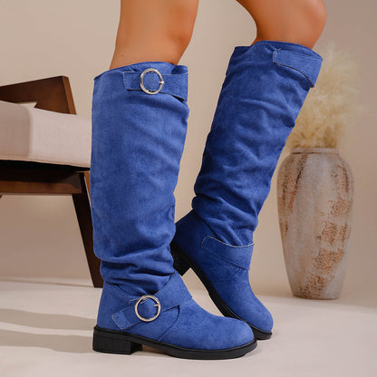 Bottes overknee élégantes pour dames en matériau souple et élastique Chic und Stil