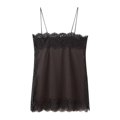 Elegant satin pants for women with lace accents Chic und Stil