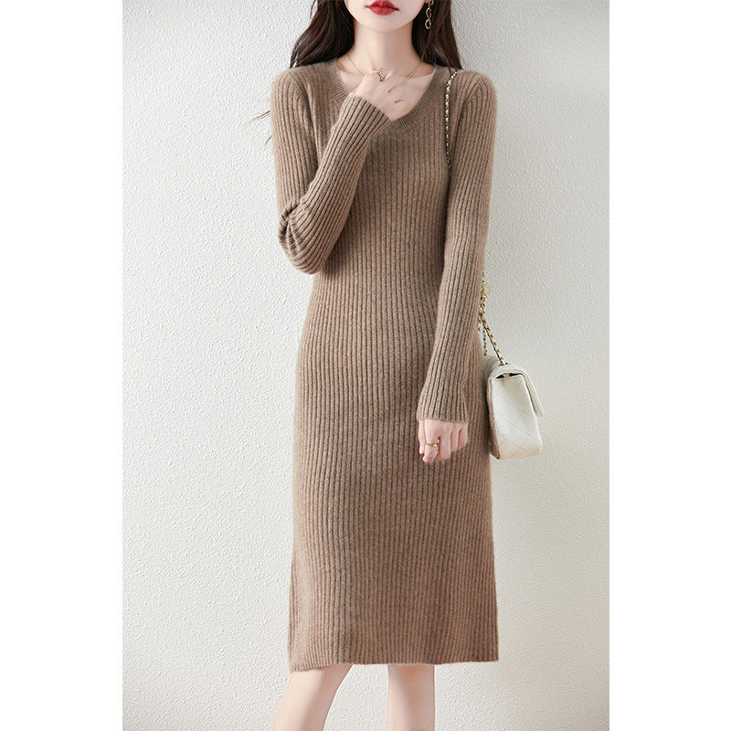Robe en tricot pour femmes avec une fine structure côtelée et une coupe cintrée Chic und Stil