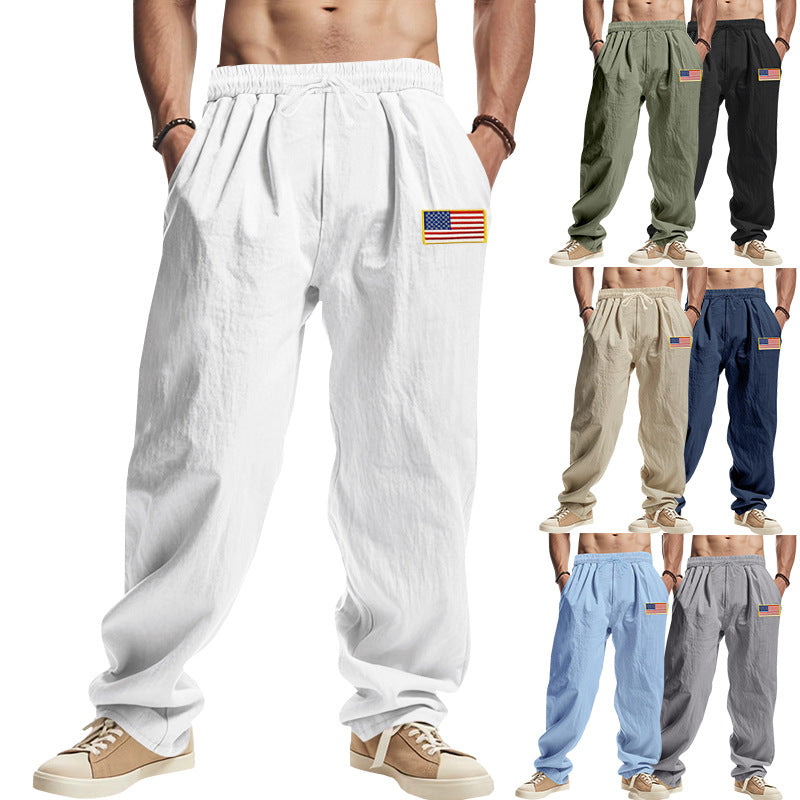 Men's casual leisure pants with elastic waistband and practical side pockets Chic and Style