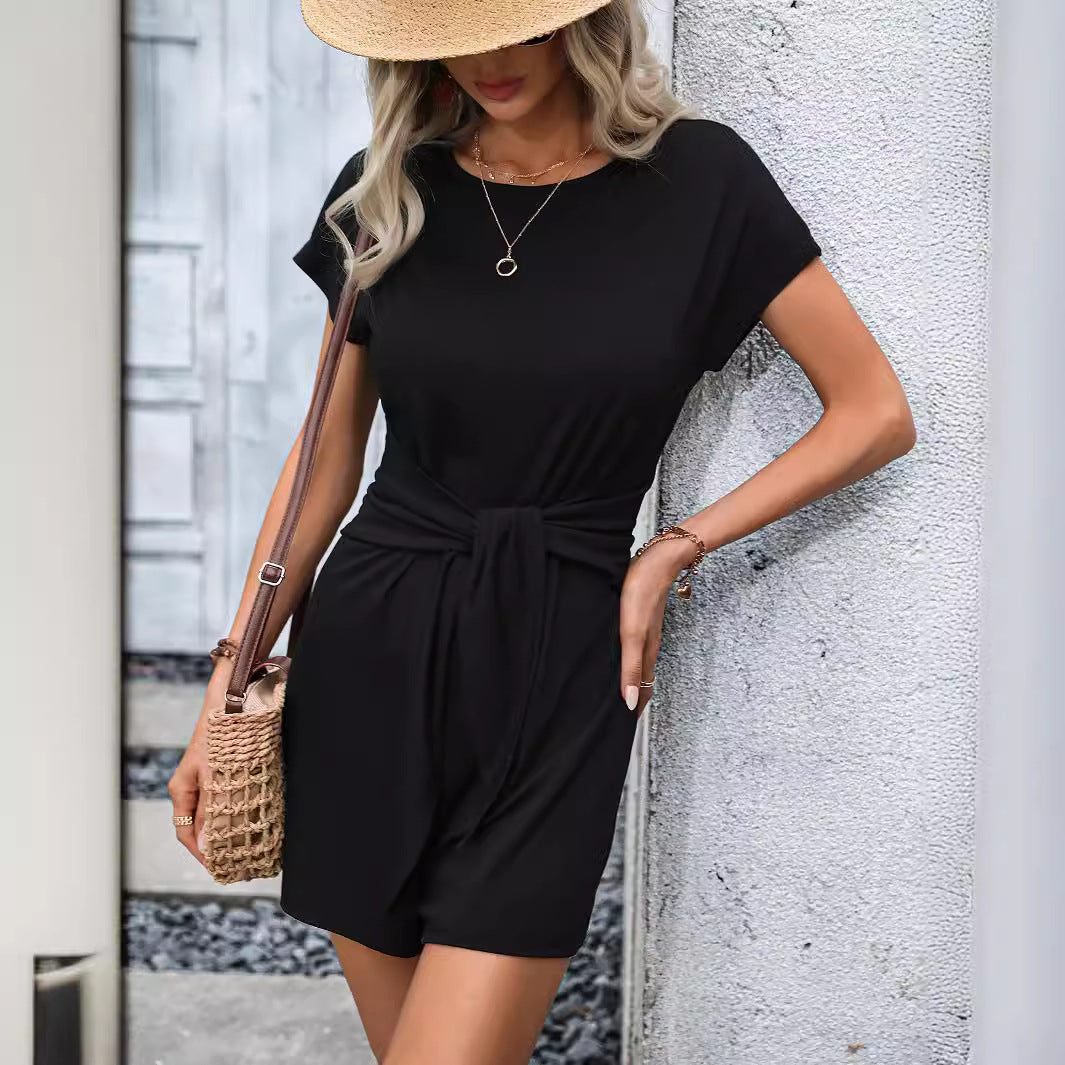 Robe portefeuille pour femmes avec un nœud à la mode et un design élégant Chic und Stil