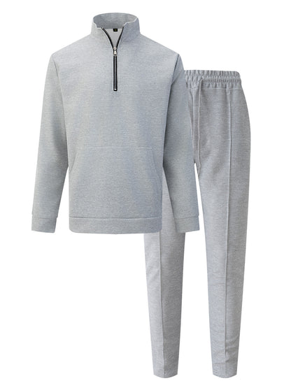 Men's sporty zip-up sweatshirt with comfortable jogger pants Chic and Style