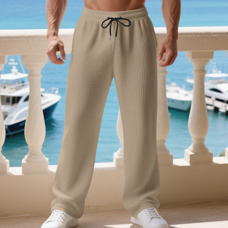 Men's casual training pants with elastic waistband and breathable properties Chic and style