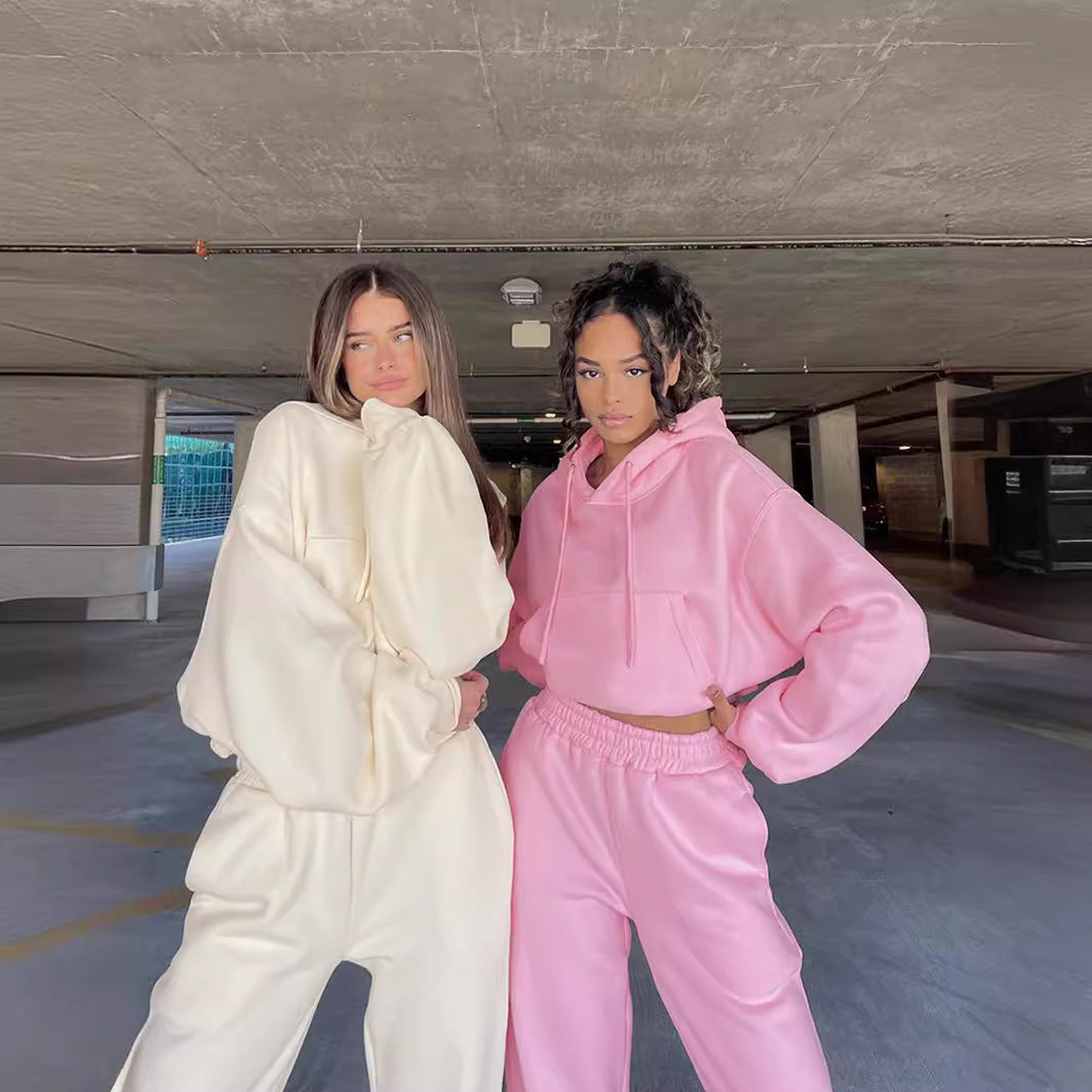 Dames Ensemble de sweat à capuche ample avec sweat à capuche surdimensionné Chic und Stil