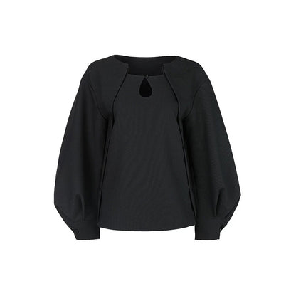Blouse Élégante à Découpe Femme Chic und Stil