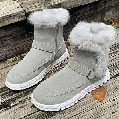 Bottes à doublure chaude pour femmes avec garniture en fourrure tendance Chic und Stil